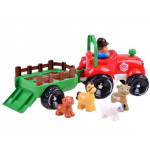 Interaktívny veselý traktor so zvieratkami